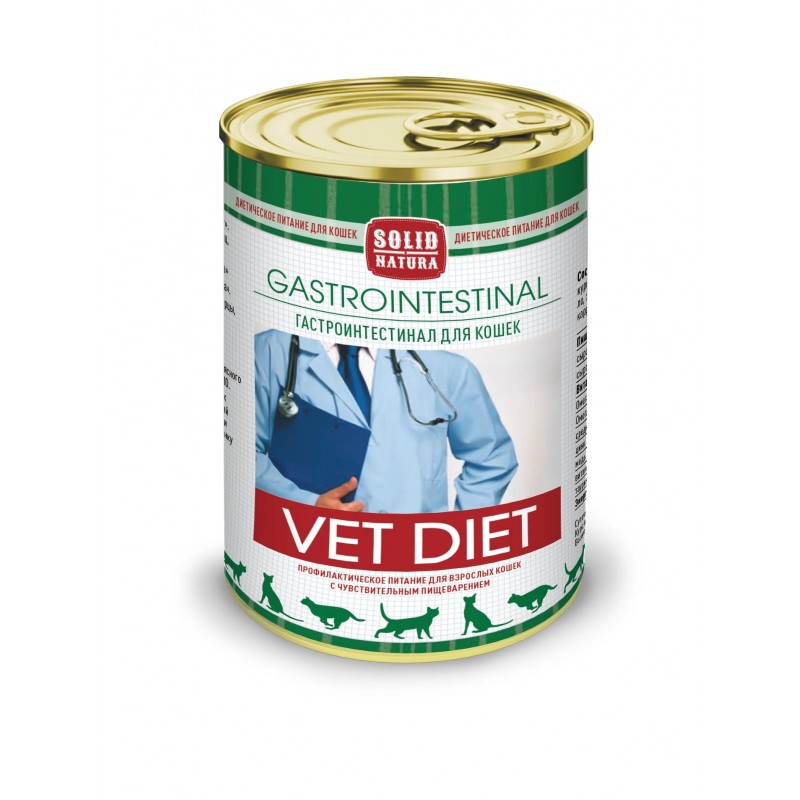 Купить Solid Natura VET Gastrointestinal диета для  кошек влажный 0,34 кг Solid Natura в Калиниграде с доставкой (фото)