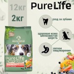 Купить Беззерновой гипоалергенный корм для собак средних пород Pro-Nutrition Pure Life ADULT MEDIUM с лососем, 2 кг Pro-Nutrition Flatazor PURE LIFE в Калиниграде с доставкой (фото 3)