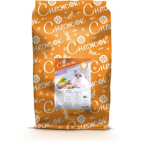 Сухой корм для стерилизованных кошек Снежок курица, индейка 10 кг