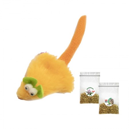 Игрушка Премиум GoSi для кошек Мышь Елизавета 25 см