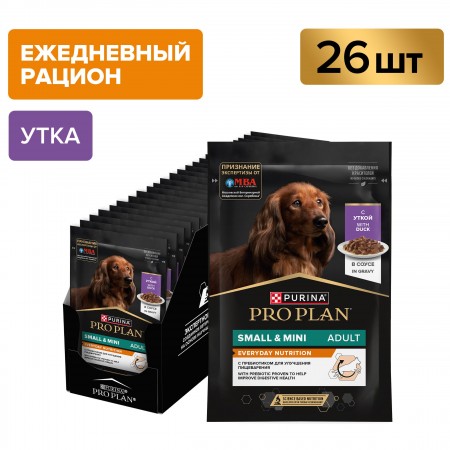 Purina Pro Plan для собак мелких и карликовых пород, c уткой в соусе, 85 г