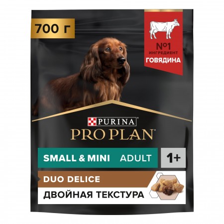 Purina Pro Plan Duo Delice OPTIBALANCE для собак мелких и карликовых пород с говядиной, 700 гр