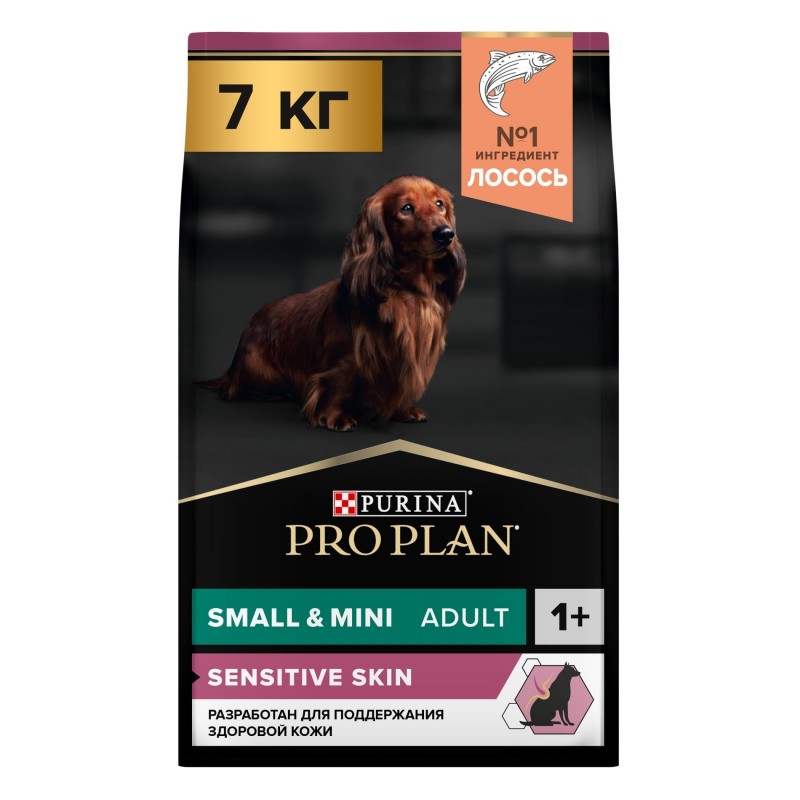 Купить Purina Pro Plan OPTIDERMA для мелких и карликовых собак с чувствительной кожей, лосось рис, 7 кг Pro Plan в Калиниграде с доставкой (фото)