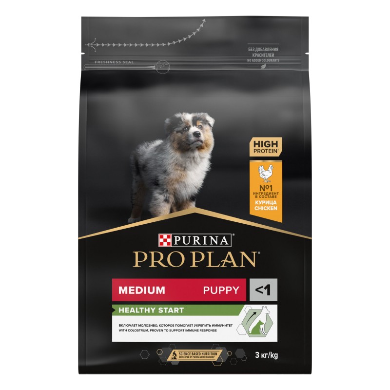 Купить Purina Pro Plan OPTISTART для щенков средних пород, курица с рисом, 1,5 кг Pro Plan в Калиниграде с доставкой (фото)