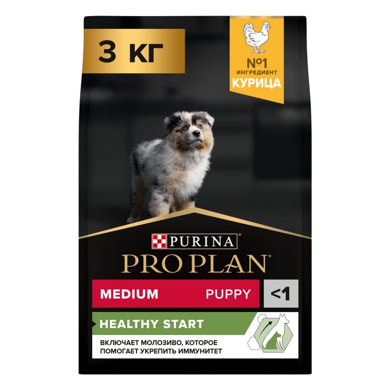 Купить Purina Pro Plan OPTISTART для щенков средних пород, курица с рисом, 3 кг Pro Plan в Калиниграде с доставкой (фото)