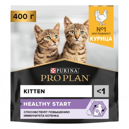 Сухой корм Purina Pro Plan OPTISTART для котят от 1 до 12 месяцев с курицей, пакет, 400 г