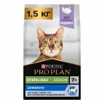 Купить Purina Pro Plan LONGEVIS для стерилизованных пожилых кошек, с индейкой, 1,5 кг Pro Plan в Калиниграде с доставкой (фото)