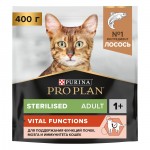Купить Сухой корм PRO PLAN® Sterilised VITAL FUNCTIONS для стерилизованных кошек для поддержания функций почек, мозга и иммунитета с лососем, 400 гр Pro Plan в Калиниграде с доставкой (фото)