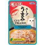 Купить Пауч для кошек INABA CIAO Суп Умами, с тунцом магуро и ширасу, 40 гр. CIAO в Калиниграде с доставкой (фото)