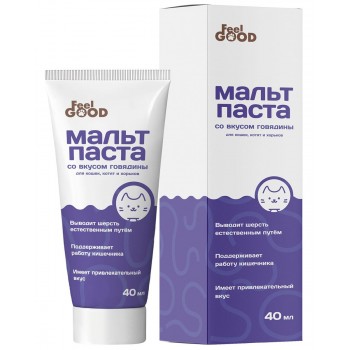 Мальт-паста FeelGOOD с хитозаном для котят, кошек и хорьков, 40 мл