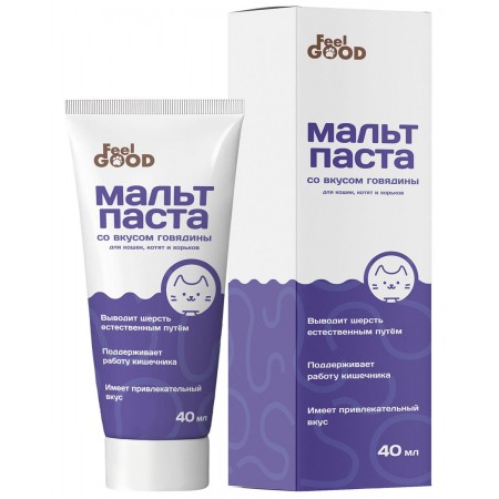Мальт-паста FeelGOOD с хитозаном для котят, кошек и хорьков, 40 мл