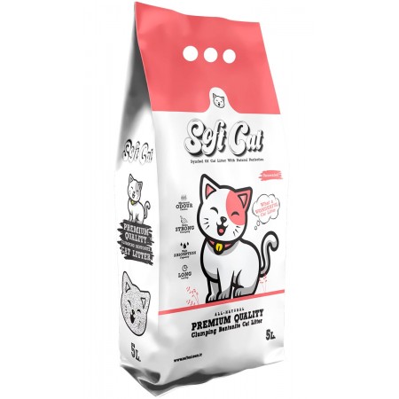 SOFT CAT Комкующийся наполнитель без запаха, 5л