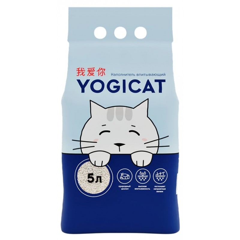 Купить Впитывающий минеральный наполнитель для кошачьего туалета Йогикет 5 литров YOGICAT в Калиниграде с доставкой (фото)