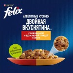 Купить Влажный корм FELIX Двойная Вкуснятина для кошек с говядиной и птицей 75 г Felix в Калиниграде с доставкой (фото 1)