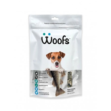 Рыбное лакомство Woofs для собак сушеное - Джек-рассел-терьер, 50 гр