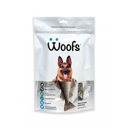 Рыбное лакомство Woofs для собак сушеное - Немецкая овчарка, 50 гр
