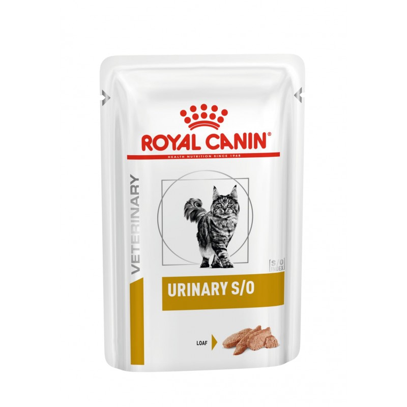 Влажный корм Royal Canin Urinary S/O для кошек, способствующий растворению струвитных камней и предотвращению их повторного образования (в соусе) 85 гр