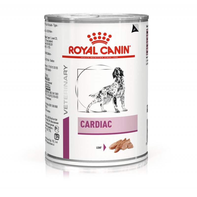 Влажный диетический корм Royal Canin Cardiac Canine для взрослых собак для поддержания функции сердца при хронической сердечной недостаточности 410 гр