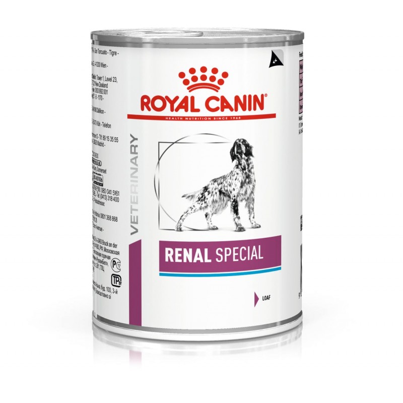 Влажный диетический корм Royal Canin Renal Special для взрослых собак всех пород, для поддержания функции почек при острой или хронической почечной недостаточности (в паштете) 410 гр