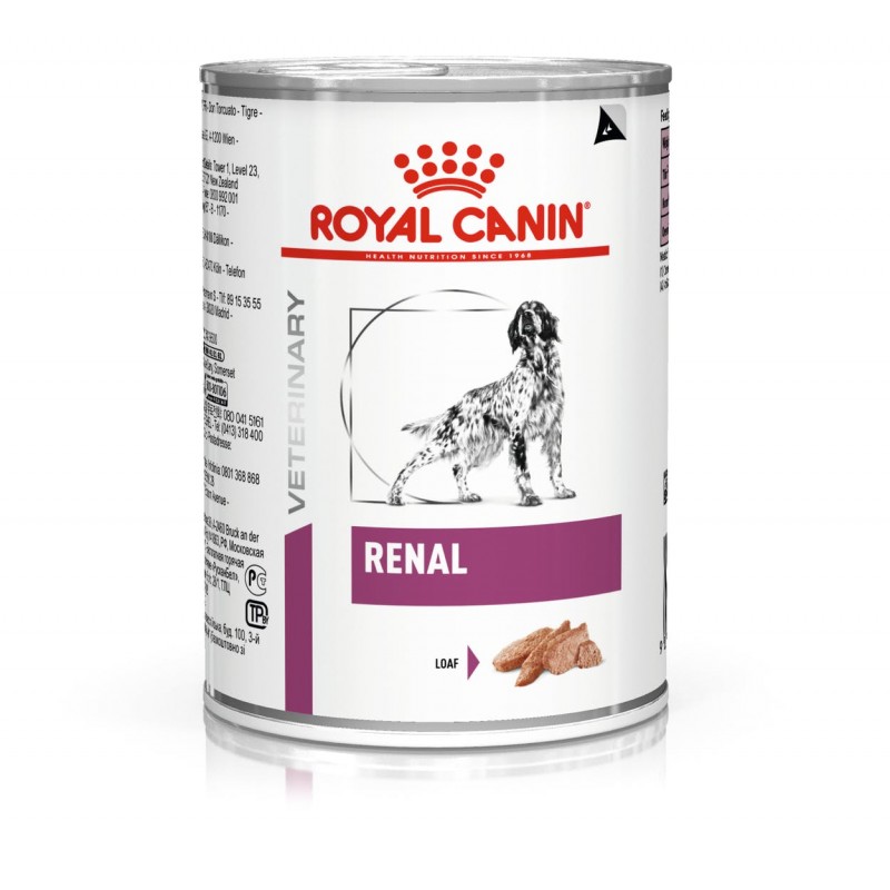 Влажный диетический корм Royal Canin Renal Canine для взрослых собак всех пород, при почечной недостаточности 400 гр