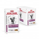 Влажный корм Royal Canin Renal Feline для взрослых кошек с курицей для поддержания функции почек при острой или хронической почечной недостаточности 85 гр