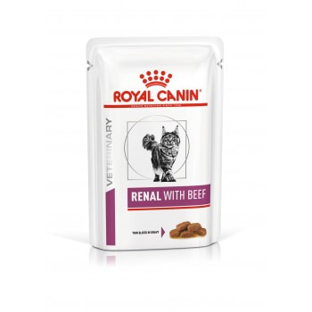 Royal Canin Renal Feline диета для кошек с говядиной для поддержания функции почек 85 гр