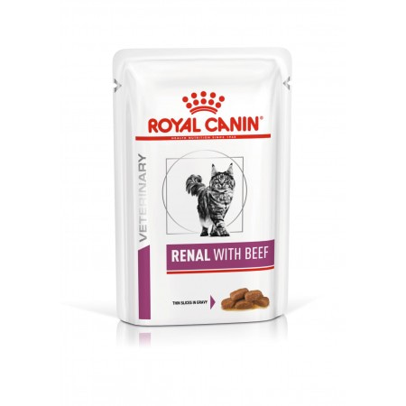 Royal Canin Renal Feline диета для кошек с говядиной для поддержания функции почек 85 гр