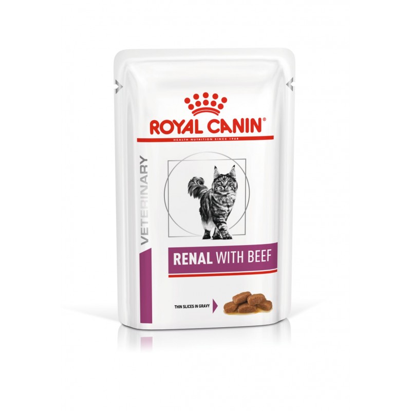 Купить Royal Canin Renal Feline диета для кошек с говядиной для поддержания функции почек 85 гр Royal Canin в Калиниграде с доставкой (фото)