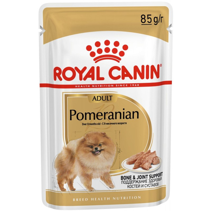 Купить Royal Canin Pomeranian Adult, для собак породы померанский шпиц, от 8 месяцев, (в паштете) 85 г Royal Canin в Калиниграде с доставкой (фото)