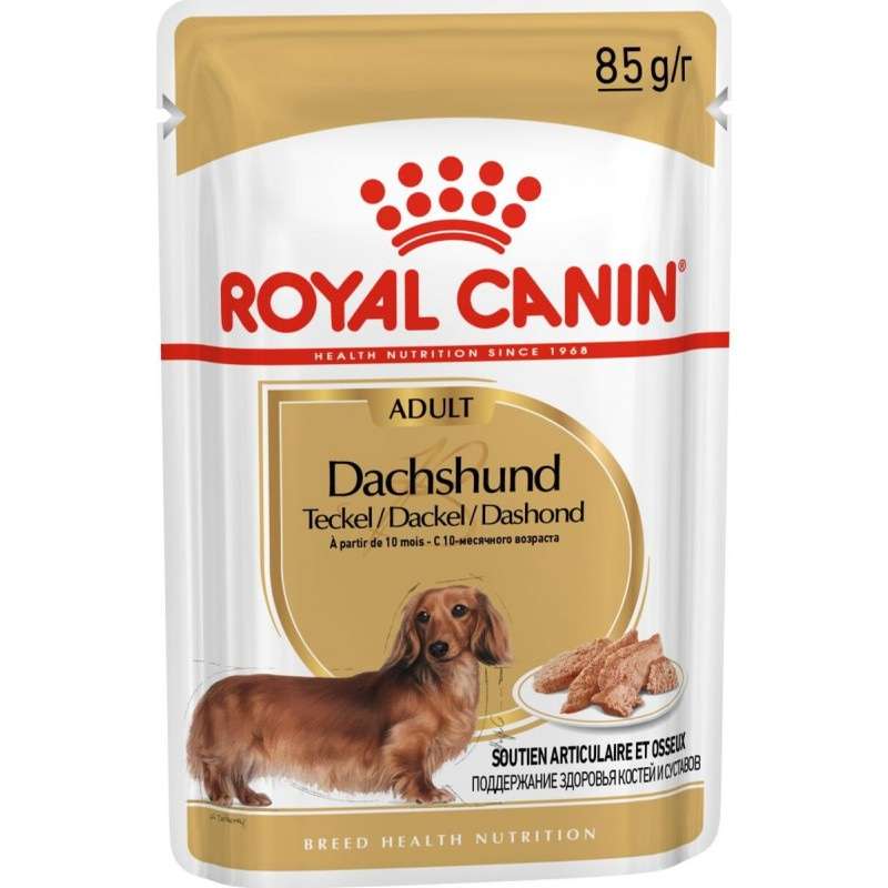 Консервы Royal Canin "Dachshund Adult", для собак породы такса в возрасте старше 10 месяцев, паштет, 85 г