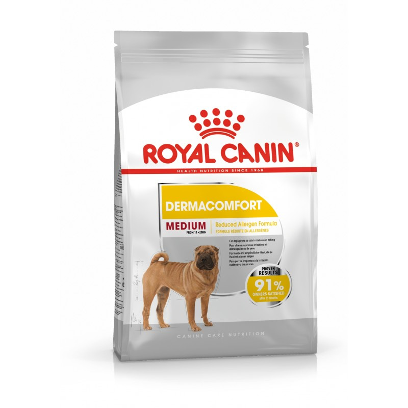 Купить Royal Canin Medium Dermacomfort для собак склонных к кожным раздражениям и зуду 3 кг Royal Canin в Калиниграде с доставкой (фото)