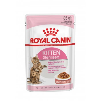 Royal Canin Kitten Sterilised для стерилизованных котят кусочки в соусе в паучах - 85 г