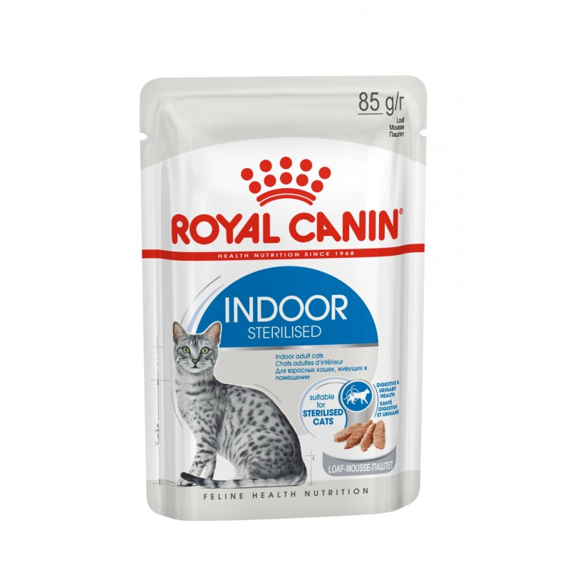 Корм консервированный Royal Canin Indoor Sterilised Паштет, для стерилизованных кошек от 1 до 7 лет, живущих в помещении, 85 г