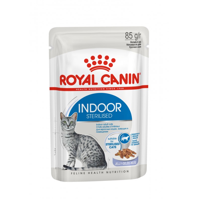 Консервы Royal Canin Indoor Sterilised, в желе, для стерилизованных кошек от 1 до 7 лет, живущих в помещении, 85 г