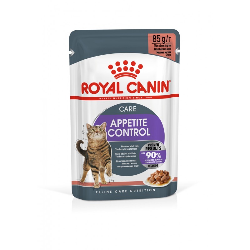 Консервы ROYAL CANIN APPETITE CONTROL CARE диетические для взрослых кошек контроль выпрашивания корма в соусе 85 гр