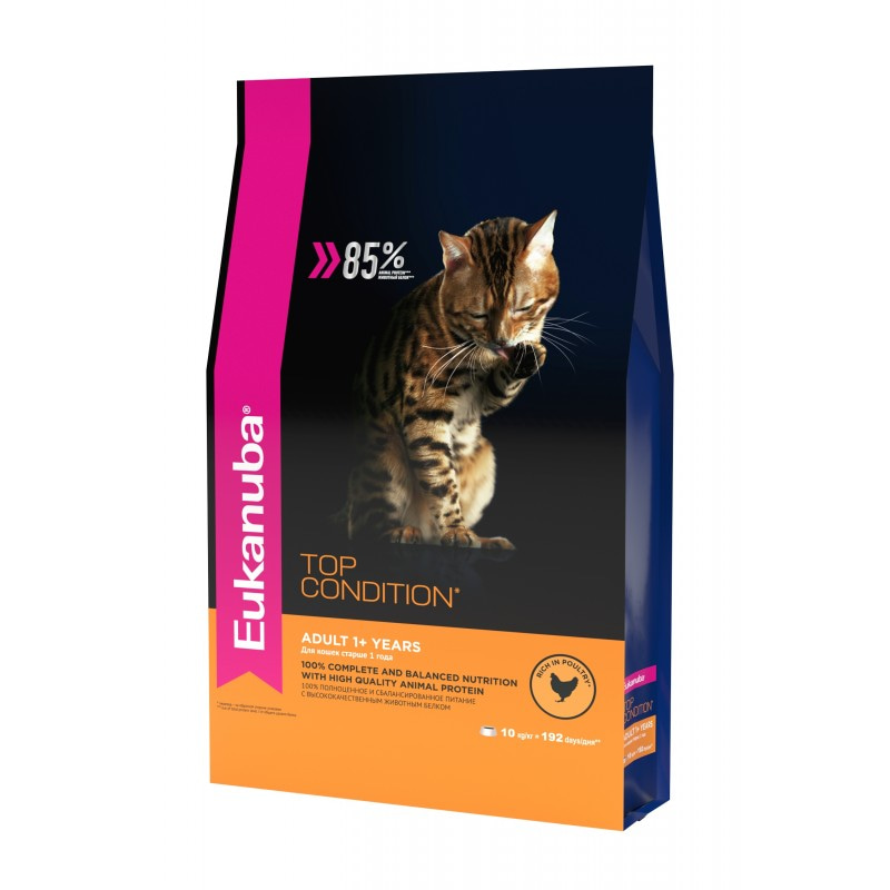 Сухой корм Eukanuba Cat Adult "Top Condition" для кошек с птицей 2 кг