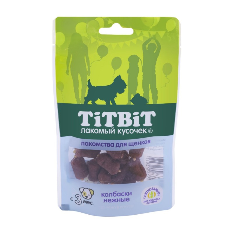 Купить Лакомство для щенков TITBIT Колбаски Нежные 40 г Titbit в Калиниграде с доставкой (фото)