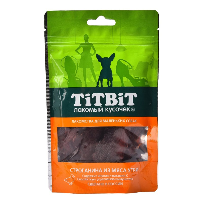 Купить Лакомства для собак TITBIT мелких пород Строганина из мяса утки 50г Titbit в Калиниграде с доставкой (фото)