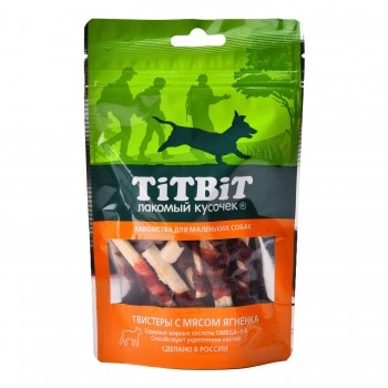 Лакомства для собак TITBIT мелких пород Твистеры с мясом ягненка 50г