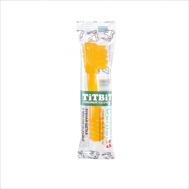 Купить Лакомство TITBIT ДЕНТАЛ+ Зубная щетка с мясом индейки для собак маленьких пород Titbit в Калиниграде с доставкой (фото)