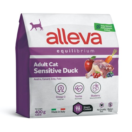 Alleva Equilibrium Sensitive Duck корм для взрослых кошек с уткой, 400 гр