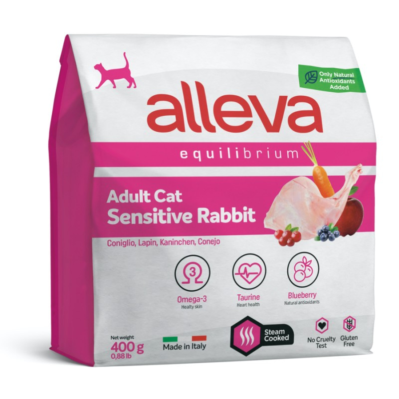 Купить Alleva Equilibrium Sensitive Rabbit корм для взрослых кошек с кроликом 400 гр Alleva в Калиниграде с доставкой (фото)
