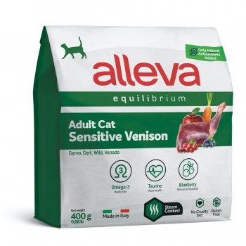 Alleva Equilibrium Sensitive Venison корм для взрослых кошек с олениной 400 гр