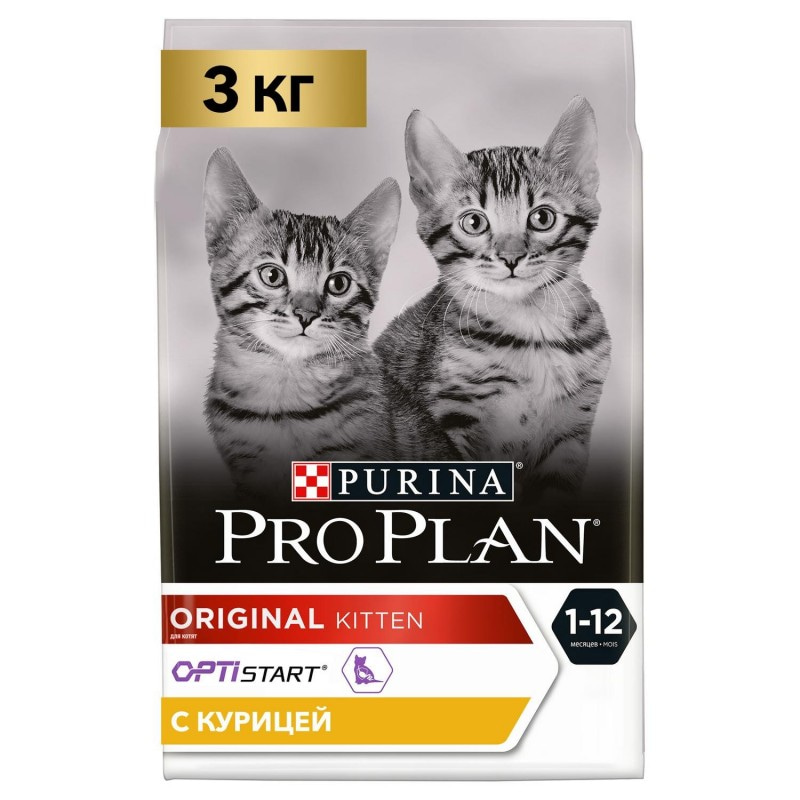 Купить Сухой корм Purina Pro Plan OPTISTART для котят от 1 до 12 месяцев с курицей, пакет, 3 кг Pro Plan в Калиниграде с доставкой (фото)