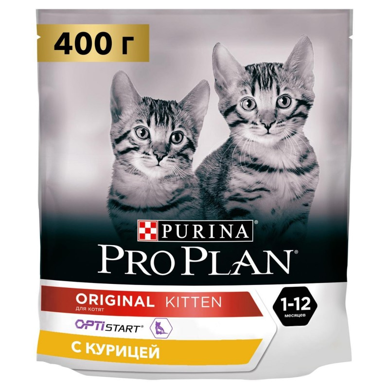 Купить Сухой корм Purina Pro Plan OPTISTART для котят от 1 до 12 месяцев с курицей, пакет, 400 г Pro Plan в Калиниграде с доставкой (фото)