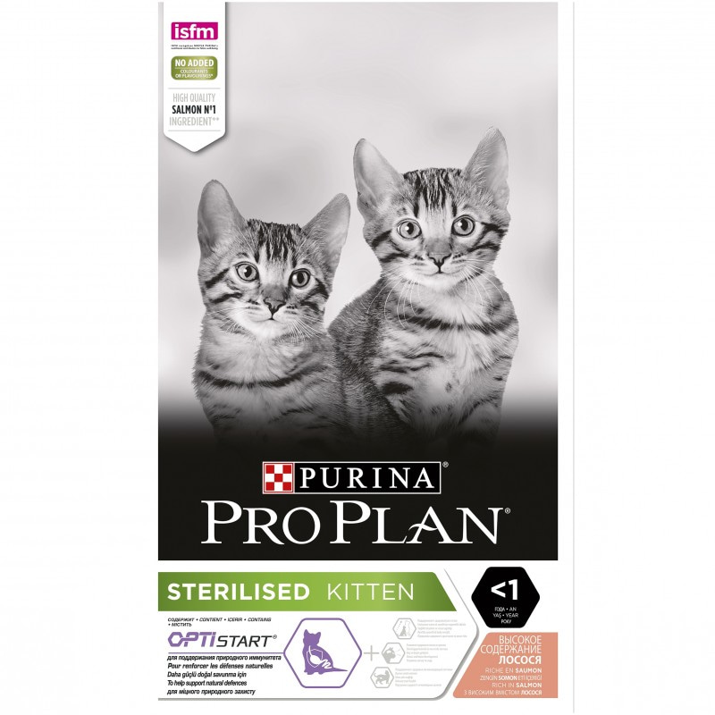 Купить Сухой корм Purina Pro Plan OPTISTART для стерилизованных котят, с высоким содержанием лосося, пакет, 10 кг Pro Plan в Калиниграде с доставкой (фото)