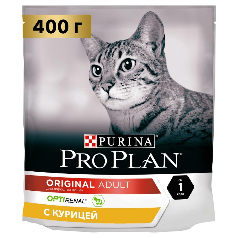 Купить Pro Plan OPTIRENAL корм для взрослых кошек всех пород, для поддержания иммунитета, курица  400 г Pro Plan в Калиниграде с доставкой (фото)