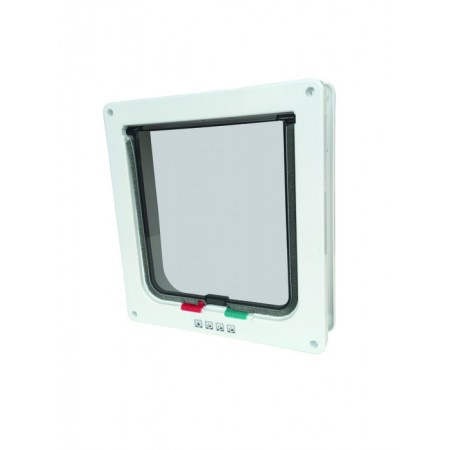 Дверь для кошек и собак мелких пород белая MPets, 23,5х25,2 см