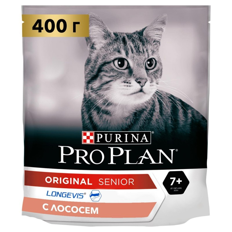 Купить Сухой корм Pro Plan LONGEVIS для кошек старше 7 лет, с высоким содержанием лосося, пакет, 400 г Pro Plan в Калиниграде с доставкой (фото)