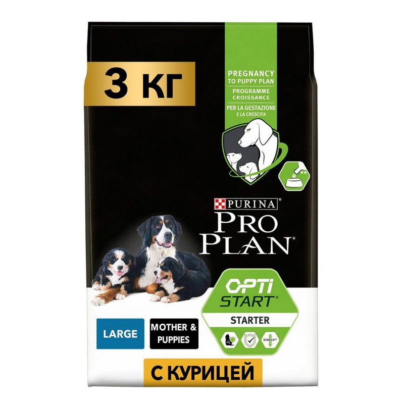 Купить Pro Plan OPTISTART для щенков крупных пород, с высоким содержанием курицы, 3 кг Pro Plan в Калиниграде с доставкой (фото)